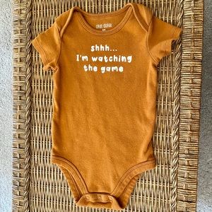 “Shh I’m watching the game” Onesie 6m
